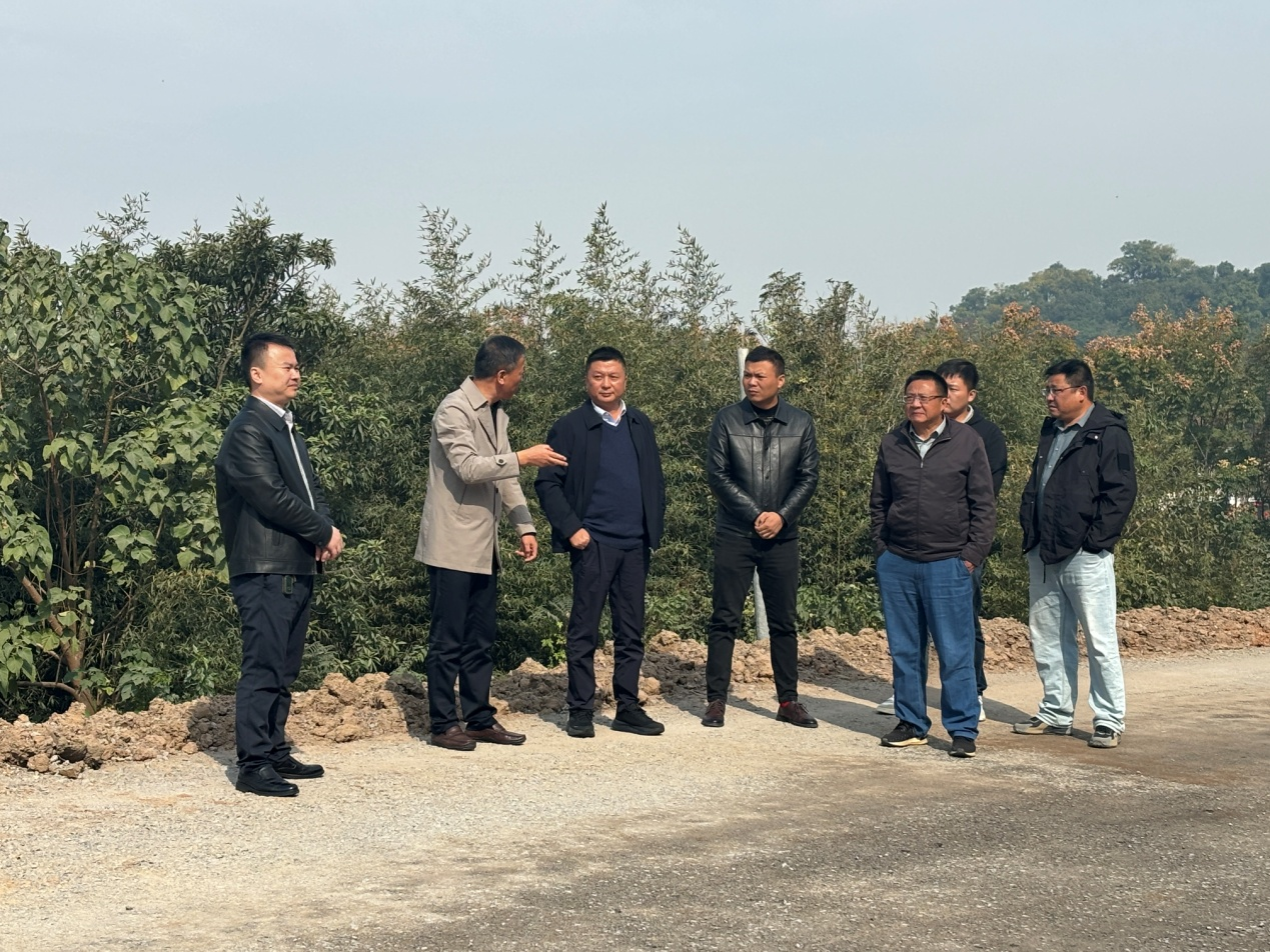 市交通运输局领导督导G530查桥至牛矶段一级公路省界连接线项目